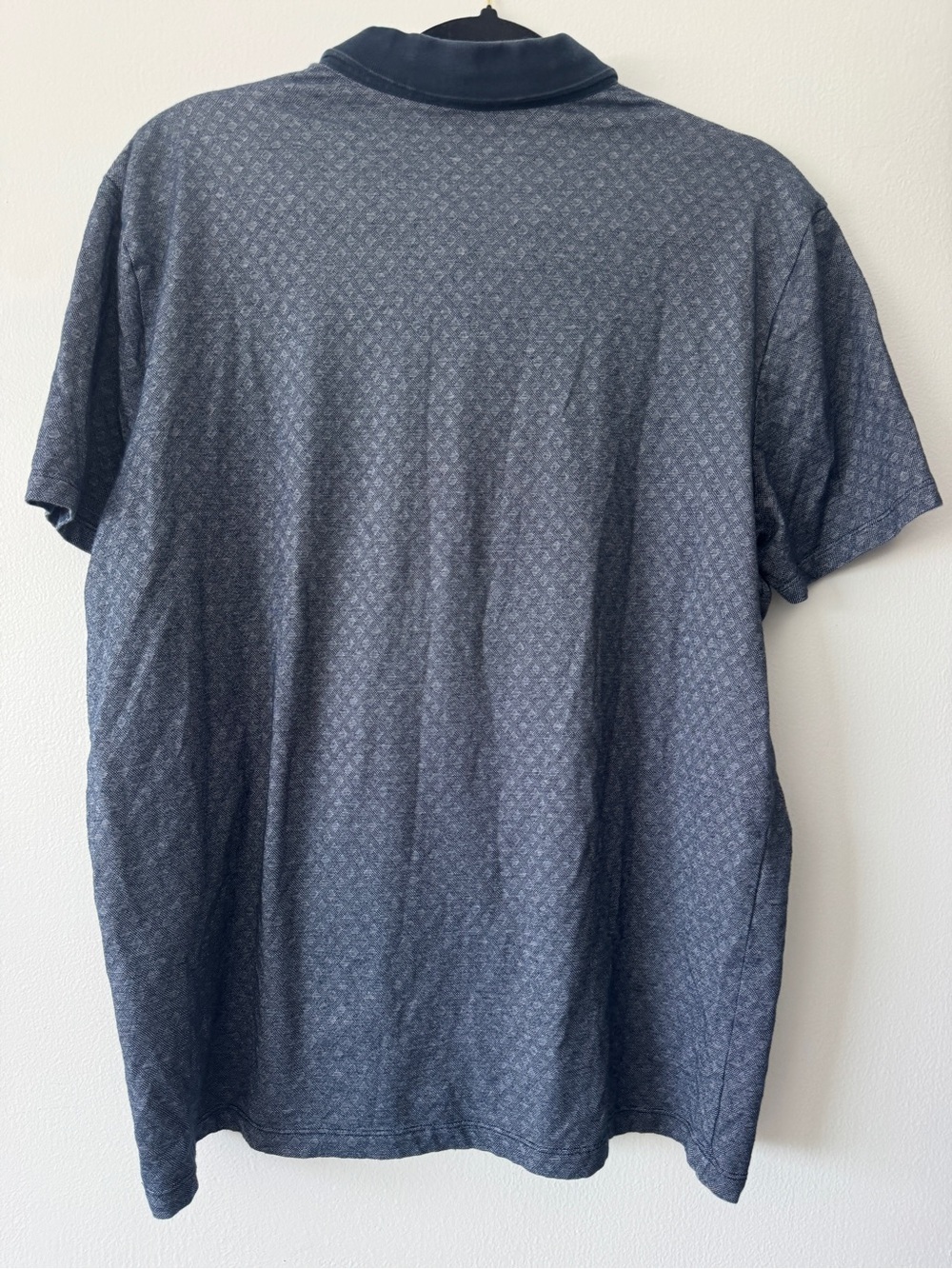 Express Men’s Gray Geometric Polo Shirt | Size Large - Picture 2 of 4